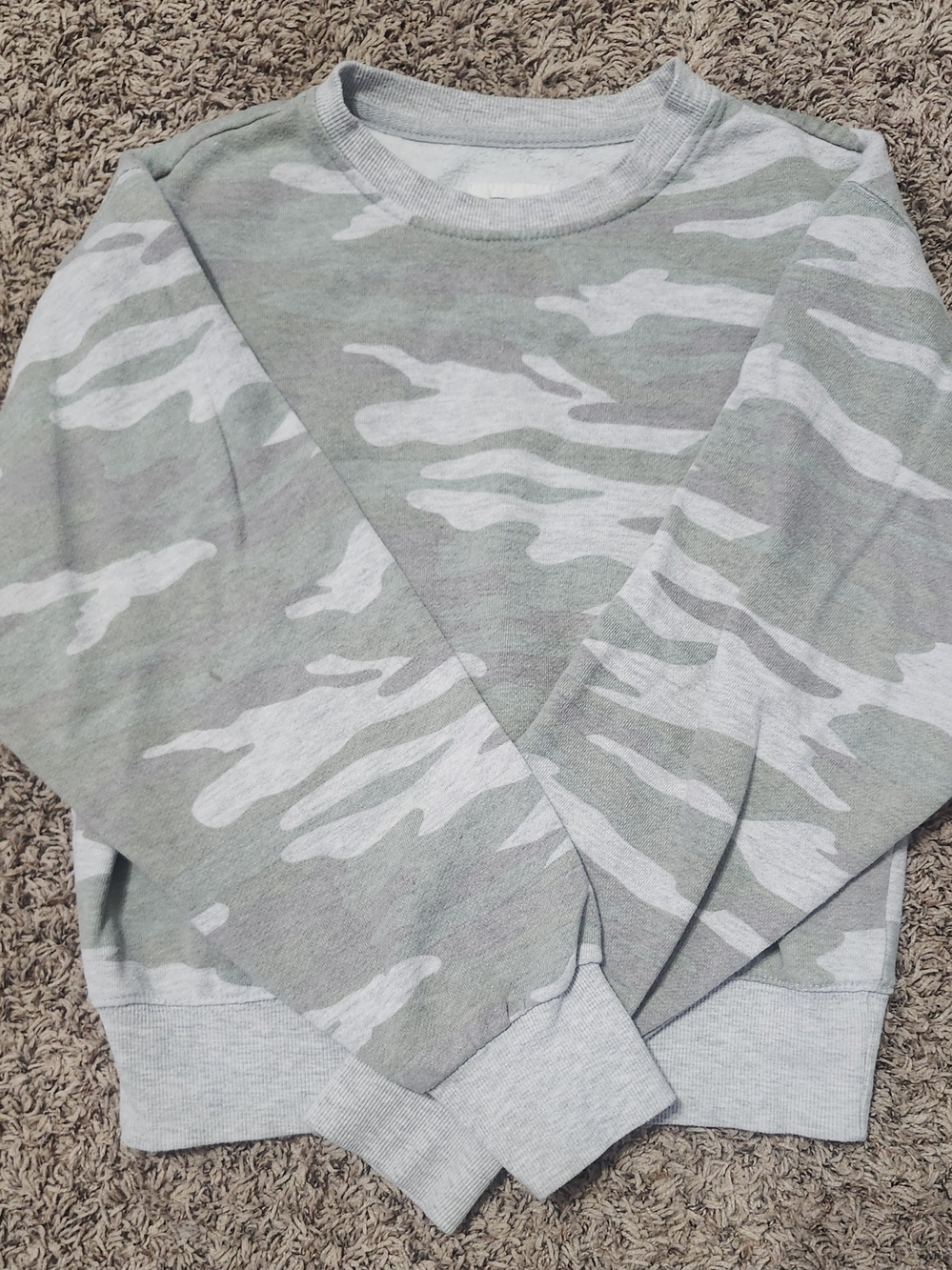 Womens Camo Pullover - Light Green